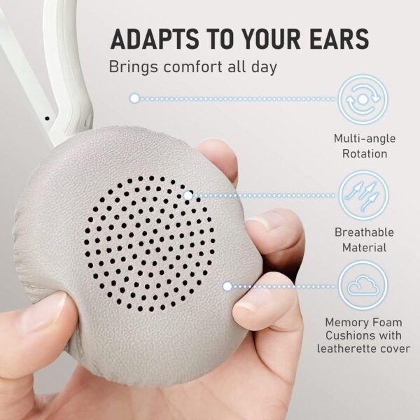 Vonztek Bluetooth Headset with Microphone, Wireless Headphones. Noise Canceling & Charging Dock for Work/Office/PC/Meeting/Zoom/Skype/MS Teams - Image 5