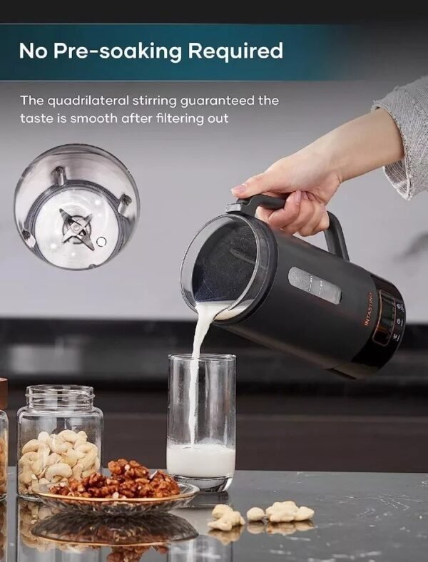 AUTOMATIC NUT MILK MAKER Glass Inner Homemade Grain Machine Delay Boil Water - Image 4