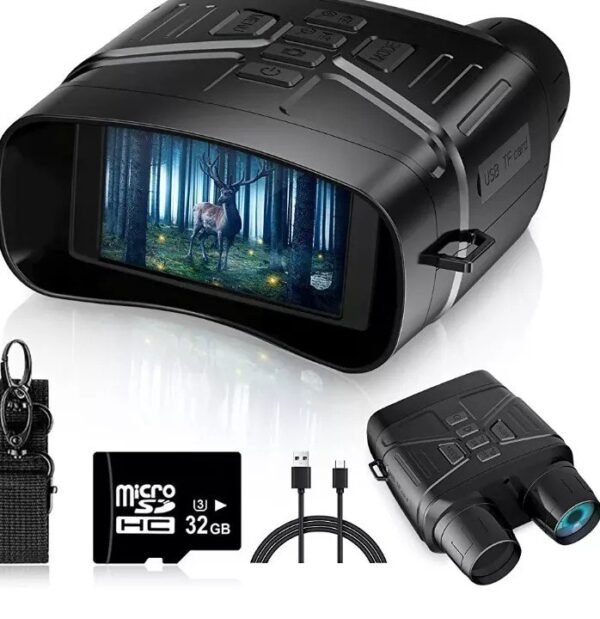 Night Vision Goggles, 4K Rechargeable Night Vision Binoculars for Adults, 3'' La