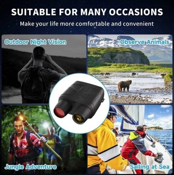 Night Vision Goggles, 4K Rechargeable Night Vision Binoculars for Adults, 3'' La - Image 2