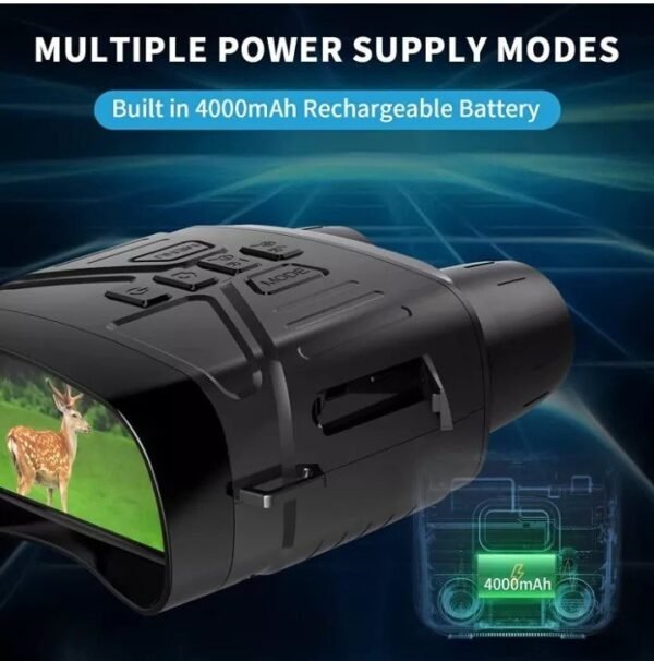 Night Vision Goggles, 4K Rechargeable Night Vision Binoculars for Adults, 3'' La - Image 3