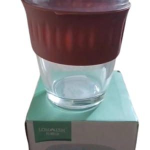 Lovwish Glass Reusable Tea And Coffee Cup Travel Mug. Red